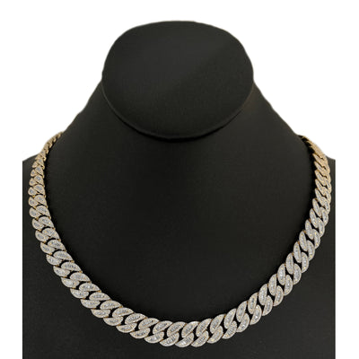 11mm Baguette and Round Diamond Cuban Chain