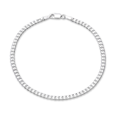 JB Jewelers Sterling Silver Curb Bracelet