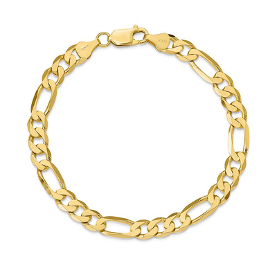JB Jewelers 14k Yellow Gold 7mm Figaro Bracelet