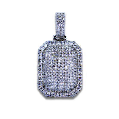 Sterling Silver Iced Out Pendant
