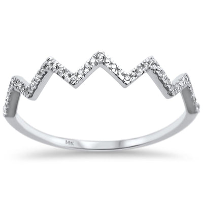 JB Jewelers 14k Diamond Zig Zag Ring