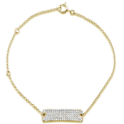 14k Diamond Bar Bracelet