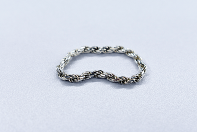 Sterling Silver Rope Chain Ring