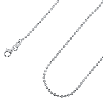 JB Jewelers Sterling Silver Mooncut Bead Chain