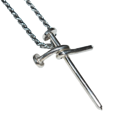 JB Jewelers Sterling Silver Nail Cross Pendant