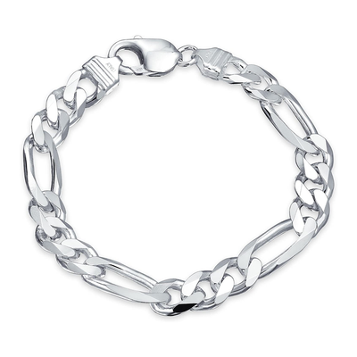 JB Jewelers Sterling Silver Figaro Bracelet