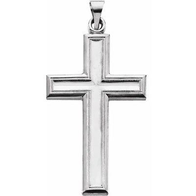 Sterling Silver Dimensional Cross Pendant