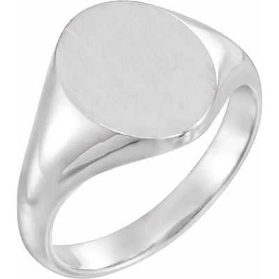 JB Jewelers Sterling Silver Oval Top Ring