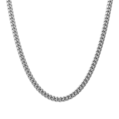 JB Jewelers Sterling Silver 8mm Cuban Link Chain