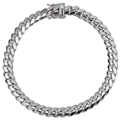 Sterling Silver 8mm Miami Cuban Bracelet