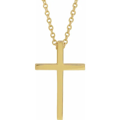 14k Gold Dainty Cross Necklace