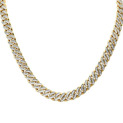 JB Jewelers 18" 4mm Gold Diamond Cuban Chain