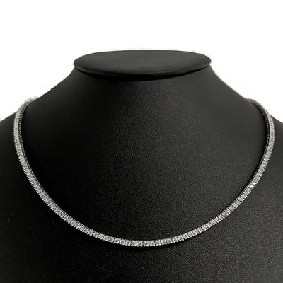 JB Jewelers Ladies White Gold Tennis Necklace