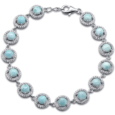 Larimar Halo Bracelet