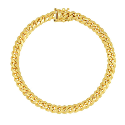 JB Jewelers 14k Yellow Gold 5mm Cuban Bracelet