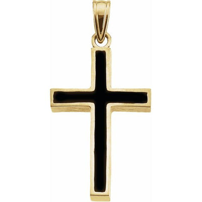 JB Jewelers 14k Gold & Black Pendant