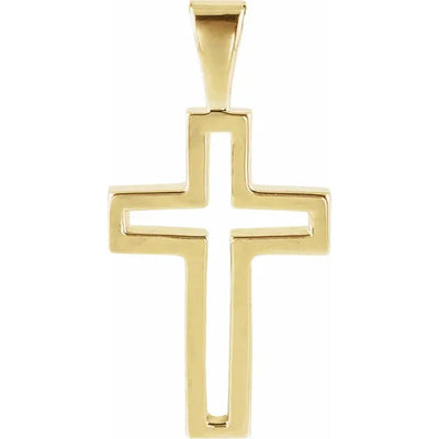 JB Jewelers 14k Mini Peek-A-Boo Cross Pendant