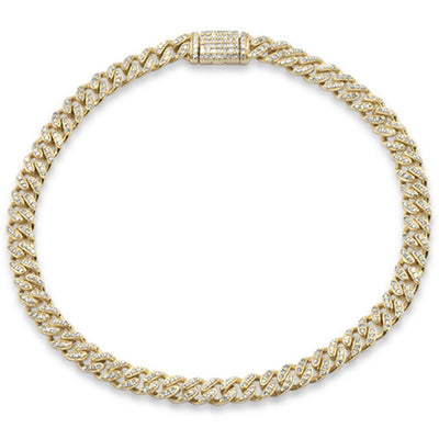 JB Jewelers 14k Diamond Cuban Bracelet