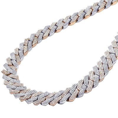 JB Jewelers 14k Diamond Two-Tone Cuban Chain