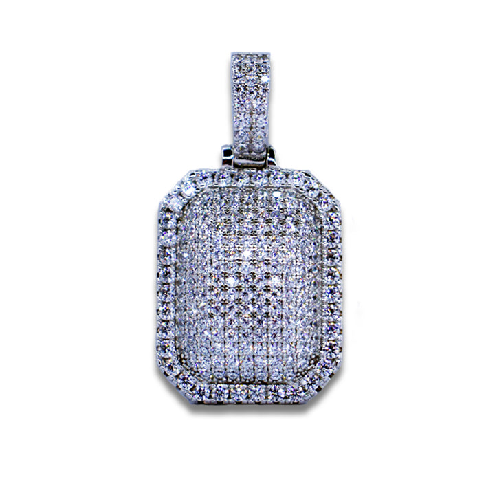 Sterling Silver Iced Out Pendant JB Jewelers