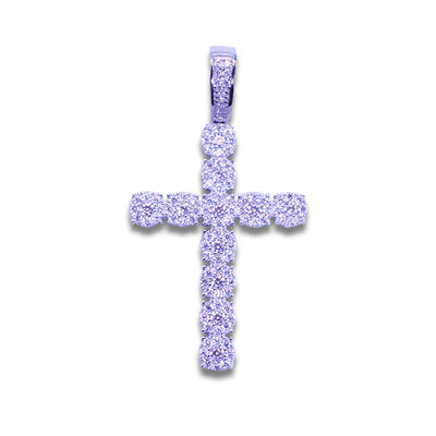 Sterling Silver Cluster Cross Pendant