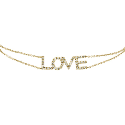 Diamond "LOVE" Script Bracelet