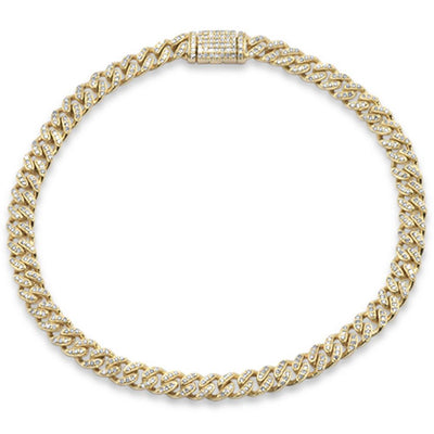 JB Jewelers 14k Diamond Cuban Bracelet
