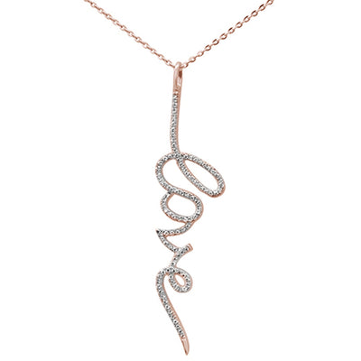 Diamond "Love" Script Necklace