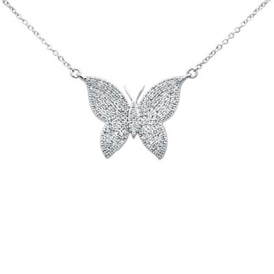 JB Jewelers Diamond 14k Butterfly Pendant