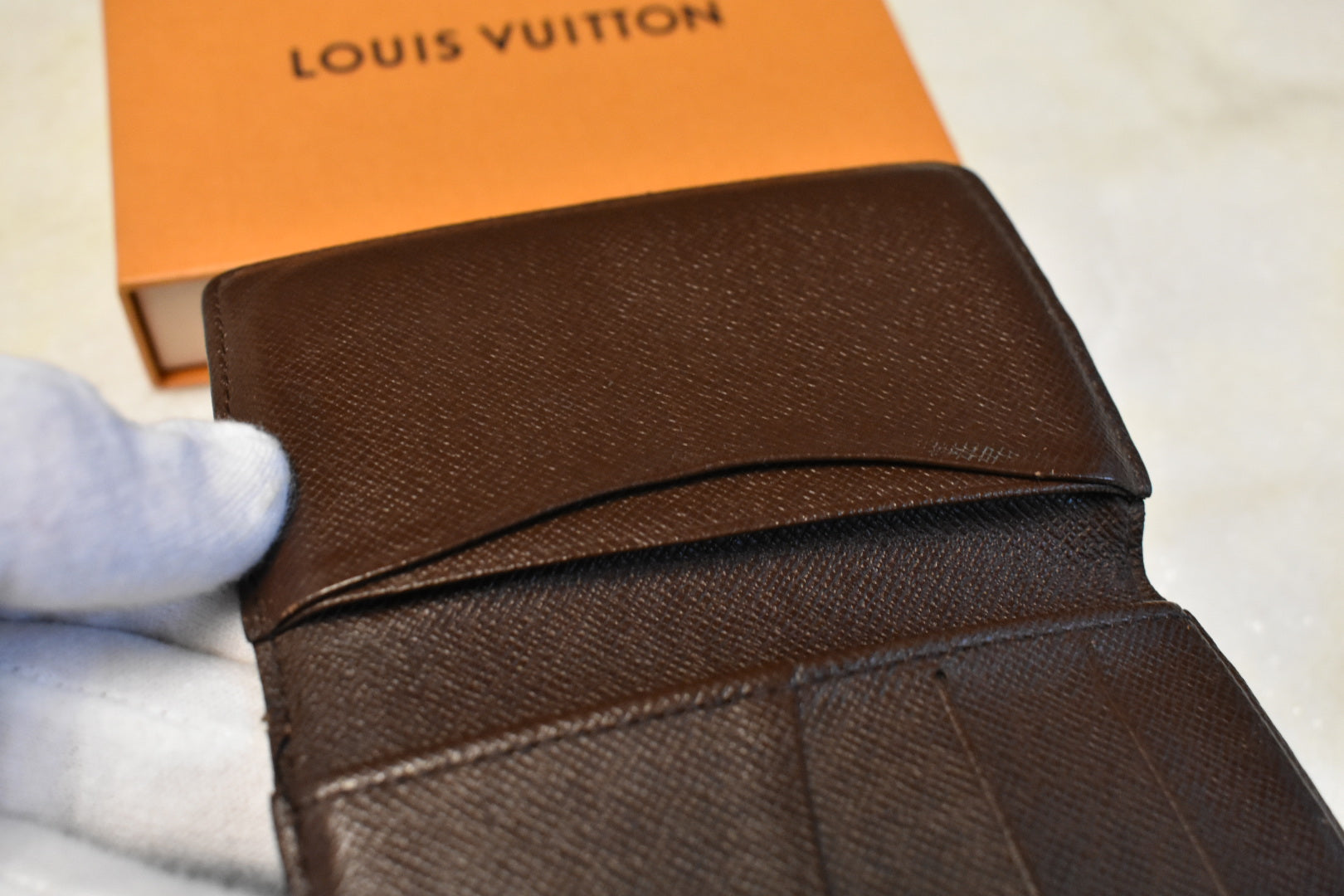 Louis Vuitton LV Pocket organizer denim blue Taigarama Leather ref.268409 -  Joli Closet