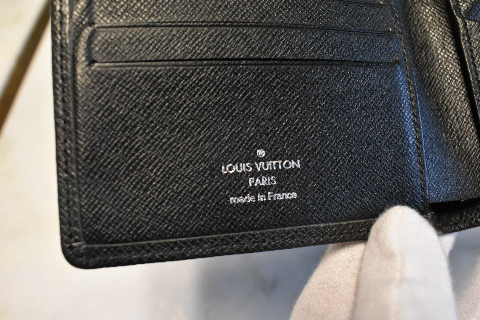 Louis Vuitton Multiple Wallet Taiga Leather Black AUTHENTIC for