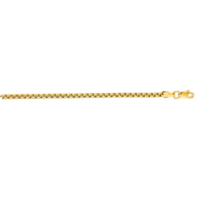 JB Jewelers 14k Yellow Gold 2.5mm Round Box Chain
